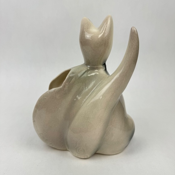 Mid Century 1956 McCoy Boxing Kangaroo Ceramic Dresser Caddy Valet Black & White - Picture 6 of 13